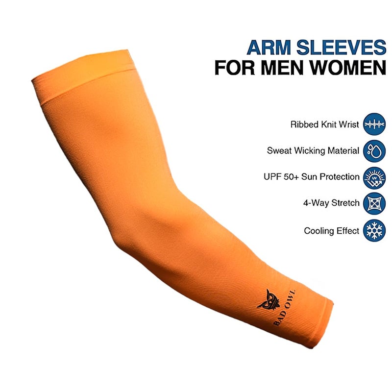 BADOWL Powerflex Gym Sleeves – Unisex Compression Workout Arm Sleeves for Running, Cycling, Gym & Outdoor Sports – UV Protection, Breathable, Stretchable - Image 2