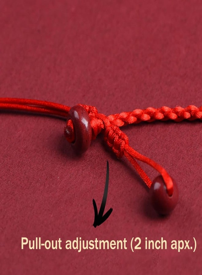 LJJCSFF Thin Waist Rope Braid Belt Chain Exotic Women Waist Belt Rope Chain Good Luck Belly Rope Red Cinnabar Chain with Tassel Bead Bell Feng Shui Wealth Amulet Zodiac Bracelet - Image 3