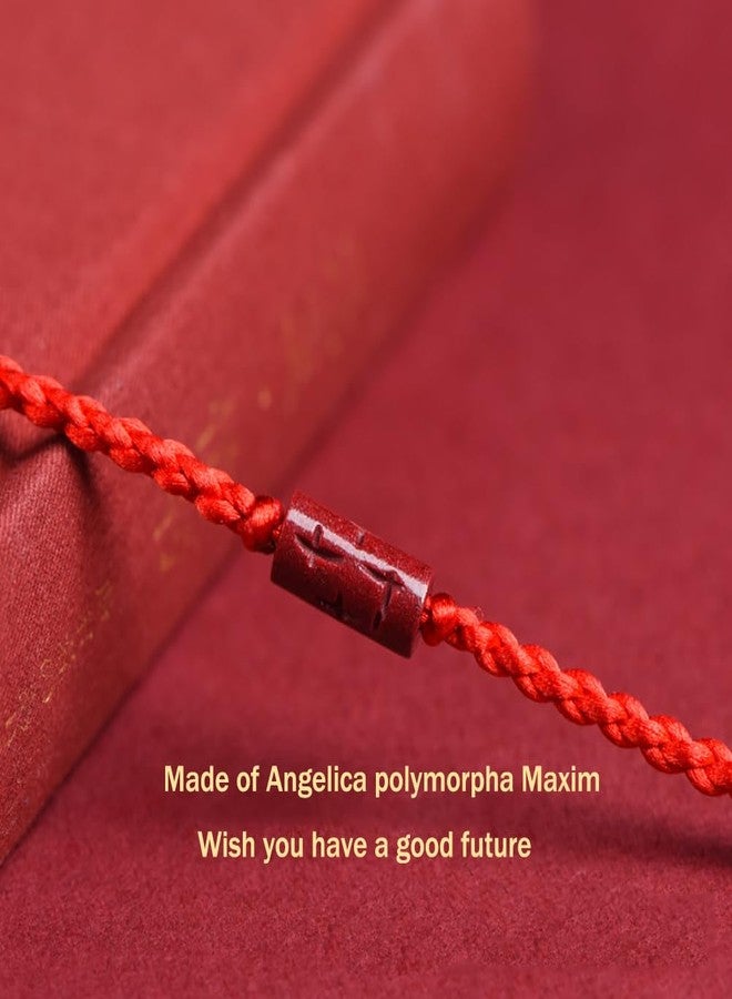 LJJCSFF Thin Waist Rope Braid Belt Chain Exotic Women Waist Belt Rope Chain Good Luck Belly Rope Red Cinnabar Chain with Tassel Bead Bell Feng Shui Wealth Amulet Zodiac Bracelet - Image 5