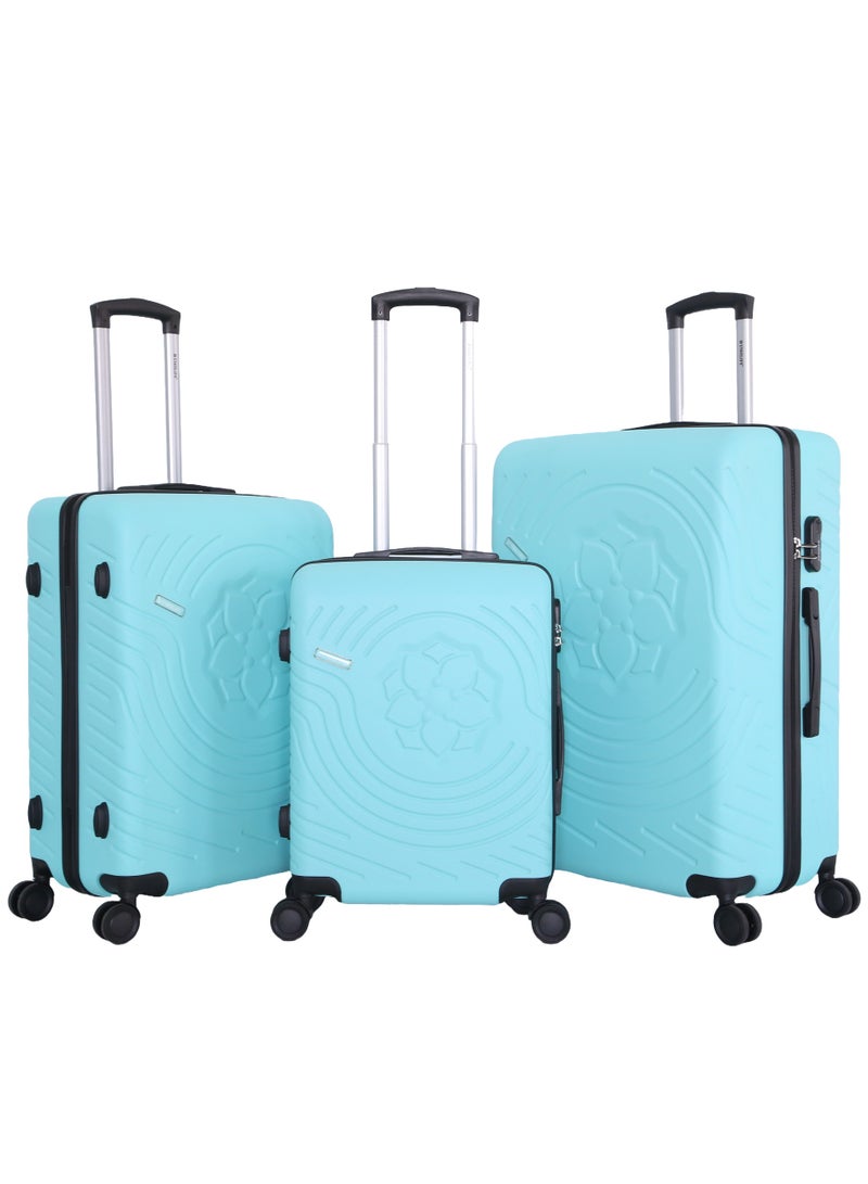 STARLIFE 3pcs ABS Hard Side Trolley Luggage Set Spinner Trolley Luggage Set with Number Lock - Image 1