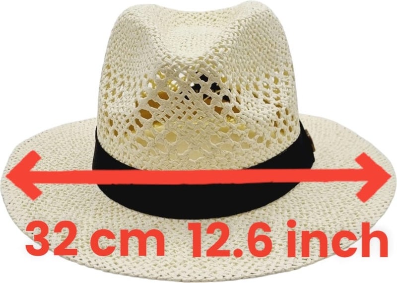 Mood Agenda Unisex Organic Straw Knitted Trilby Cowboy Hat  - Image 2
