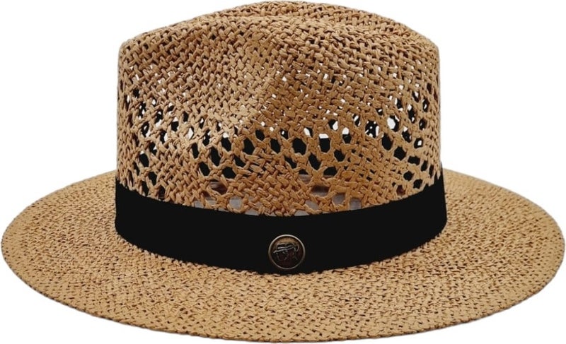 Mood Agenda Unisex Organic Straw Knitted Trilby Cowboy Hat  - Image 5