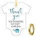 EKSPLODI 50 PCS Thank You for Showering Our Baby with Love Cute Blue Elephant Thank You Tags Baby Onesie Shaped Gift Tags Baby Shower Favor Tags Baby Shower Birthday Party Favor Decorations - Image 1