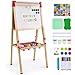 VEVOR Art Easel for Kids 3in1 Wooden DoubleSided Kids Art Easel with Magnetic Whiteboard Chalkboard Paper Roll Adjustable Standing Drawing Board with Painting Accessories for Boys and Girls - Image 3