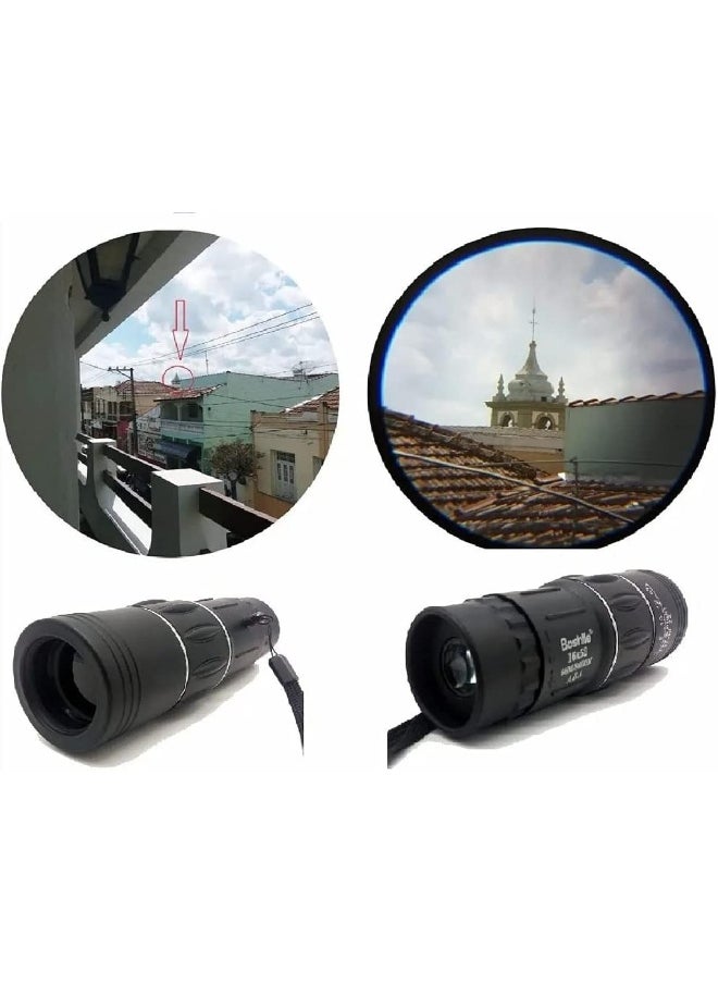 Generic 16x52 monocular Telescope, Compact high Power Prism Monocle HD monocular Telescope for Target Shooting, Theater, Bird Watching, Golf, Trekking  - Image 2