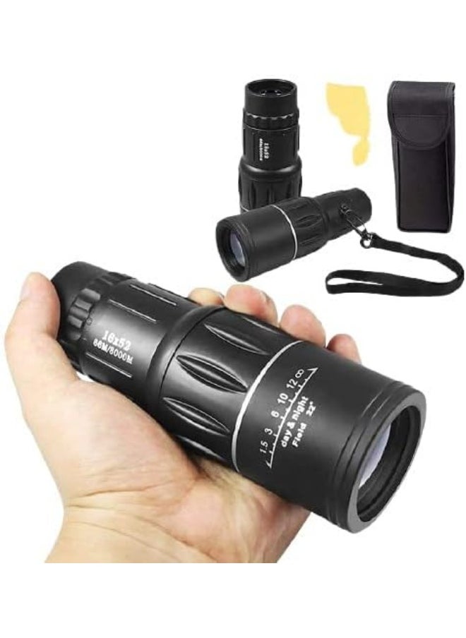 Generic 16x52 monocular Telescope, Compact high Power Prism Monocle HD monocular Telescope for Target Shooting, Theater, Bird Watching, Golf, Trekking  - Image 1