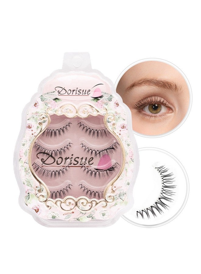 Dorisue Eyelashes Natural Look 3D Lightweight Natural Short Eyelashes Perfect For Everyday Lashes Handmade Lashes With Hight Quality 4 Pack E3 - Image 1