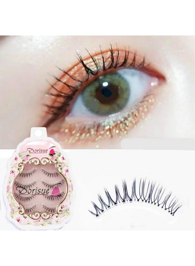 Dorisue Eyelashes Natural Look 3D Lightweight Natural Short Eyelashes Perfect For Everyday Lashes Handmade Lashes With Hight Quality 4 Pack E3 - Image 3
