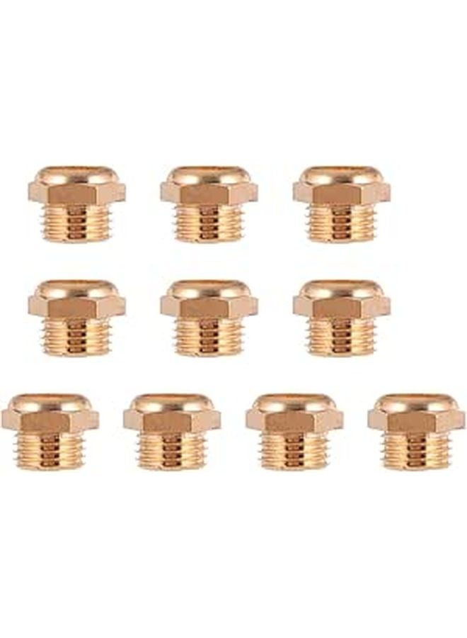 Brass Porous Pneumatic Muffler G1 4 Thread 10pcs Compressed Air Exhaust Silencer - Image 1