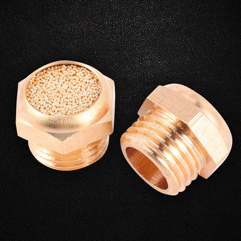 Brass Porous Pneumatic Muffler G1 4 Thread 10pcs Compressed Air Exhaust Silencer - Image 5