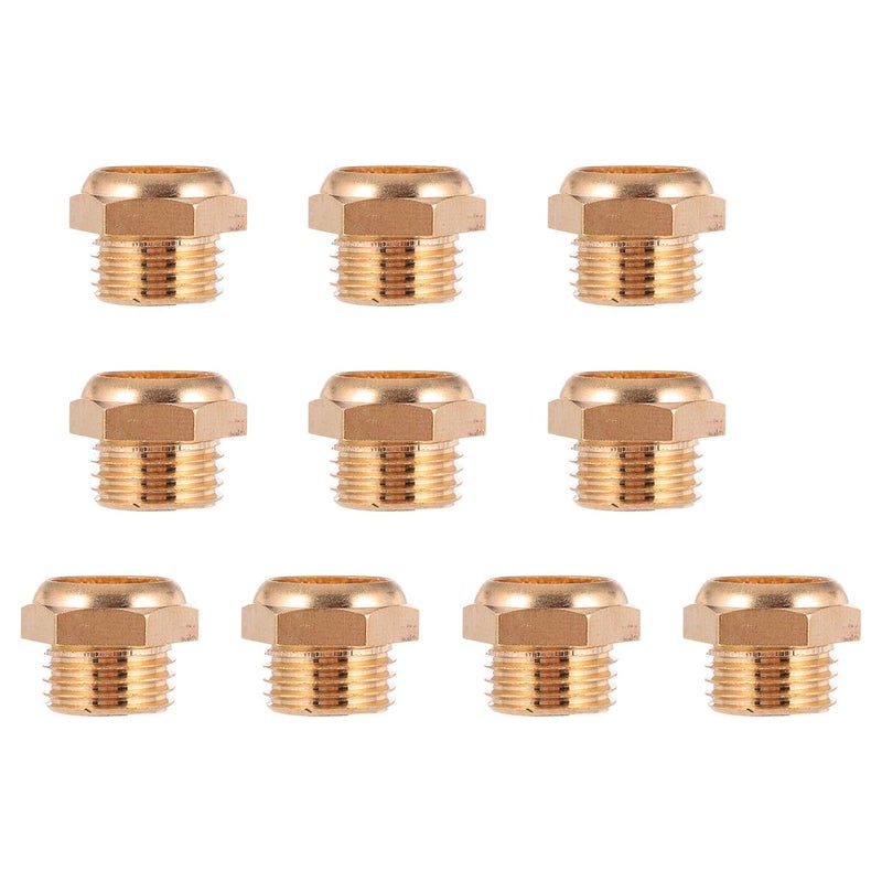 Brass Porous Pneumatic Muffler G1 4 Thread 10pcs Compressed Air Exhaust Silencer - Image 2