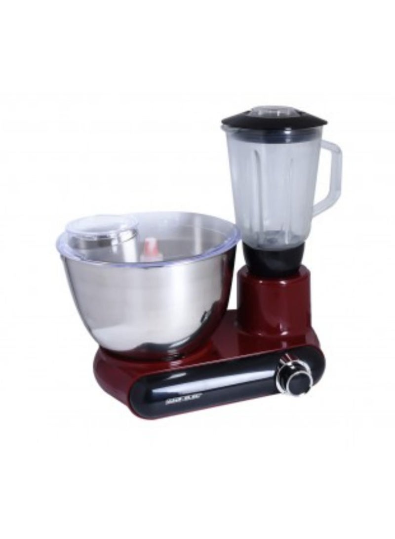 عجانة كهربائية متعددة الوظائف 2 في 1 بقدرة 800 واط مع خلاط، وعاء كبير وسرعات متعددة للاستخدام المنزلي اليومي - Image 1