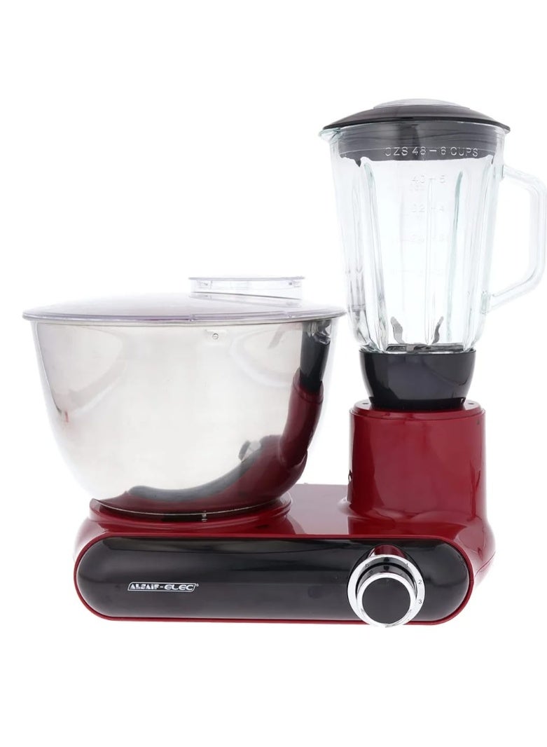 عجانة كهربائية متعددة الوظائف 2 في 1 بقدرة 800 واط مع خلاط، وعاء كبير وسرعات متعددة للاستخدام المنزلي اليومي - Image 5