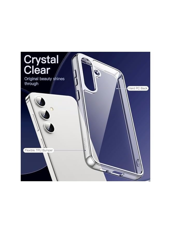 Jetech 5 in 1 Case for Galaxy S24 5G with 2-Pack Each Tempered Glass Screen Protector and Camera Lens Protector, Non-Yellowing Shockproof Bumper Phone Cover (Clear) - Image 4