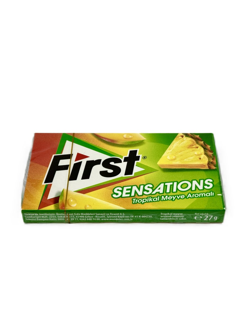 فيرست علكة فايرست بدون سكر بنكهة استوائية (عبوة من 3) – 27 جم لكل واحدة