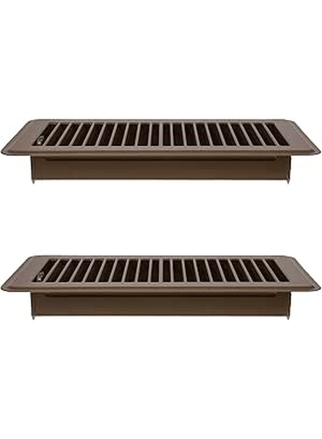 2pcs 4x10 Metal Floor Vent Covers Walkable Iron Grates HVAC Return Air Grille - Image 1