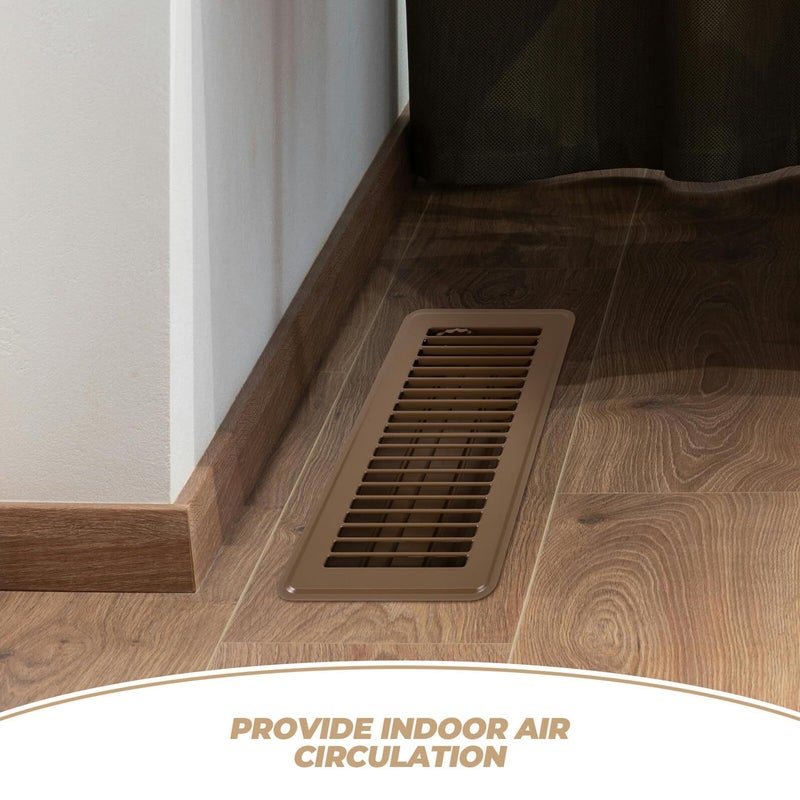 2pcs 4x10 Metal Floor Vent Covers Walkable Iron Grates HVAC Return Air Grille - Image 4