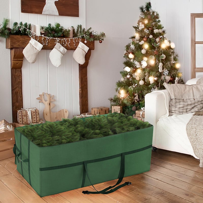Elf Stor Christmas Tree Storage Bag - Storage Bags for 9FT Disassembled Artificial Trees, Seasonal Decor, Packing, Moving, and Home Organizer by Elf Stor (Green) - Image 2