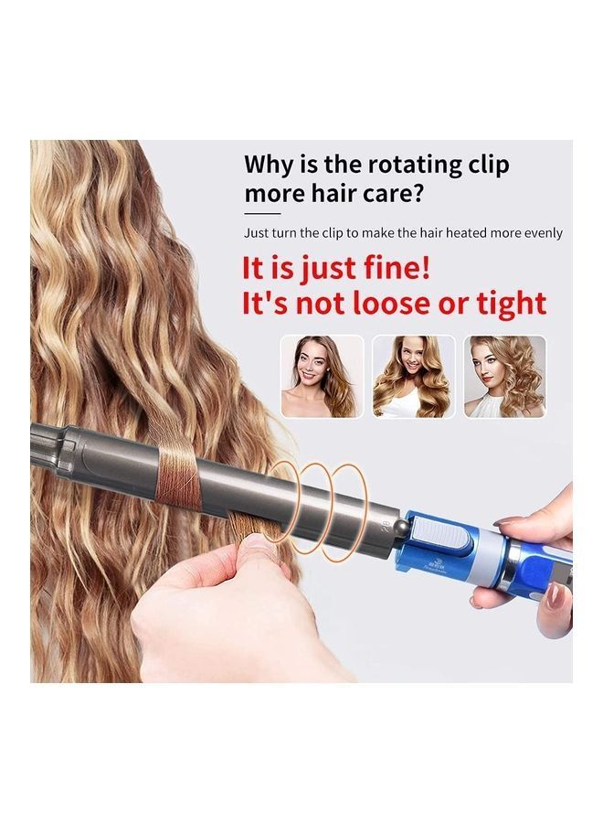 NIBEMINENT Professional Hair Curling Iron with Ceramic Coating Barrel-19mm Blue/Grey  - Image 5