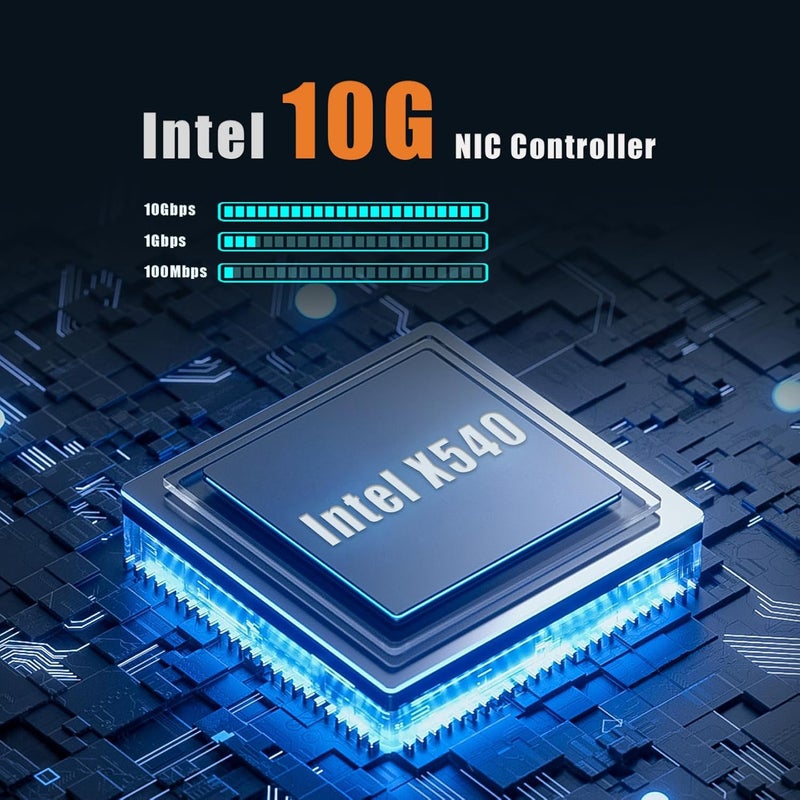 بطاقة شبكة GLOTRENDS ST7215 إيثرنت 10Gb RJ45 بمنفذ واحد مع وحدة تحكم Intel X540، واجهة PCIE 2.0 X8، تدعم نظام التشغيل Windows 11/10/Windows Server/Linux/ESX/VMware ESXi (لا تدعم نظام التشغيل Mac OS) - Image 4
