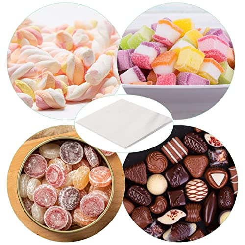 Sliverdew 300 Pcs Candy Wrappers for Caramels Non Stick Wax Paper Sheets for Food, 5x5 Inch Parchment Paper Squares Caramel Wrappers Precut Candy Wrapper Paper for Chocolate Bar, Patty, Caramel, Nougat, Cheese - Image 4