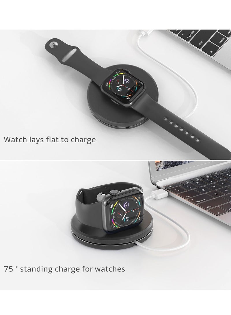 SYOSI for Apple Watch Charger Stand Charging Cable Organizer Portable Charging Station Management Dock Holder Compatible with Apple Watch Series 6/SE/5/4/3/2/1, Travel Dock Holder for iwatch - Image 5