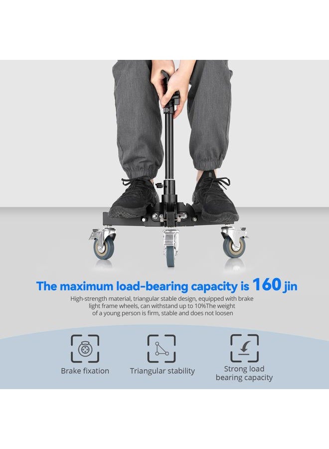 AMBITFUL 61-81cm/21-31.9" Profession Removable Very Sturdy Folding Floor Light Stand and Wheels for Studio Flash LED Light - Image 5