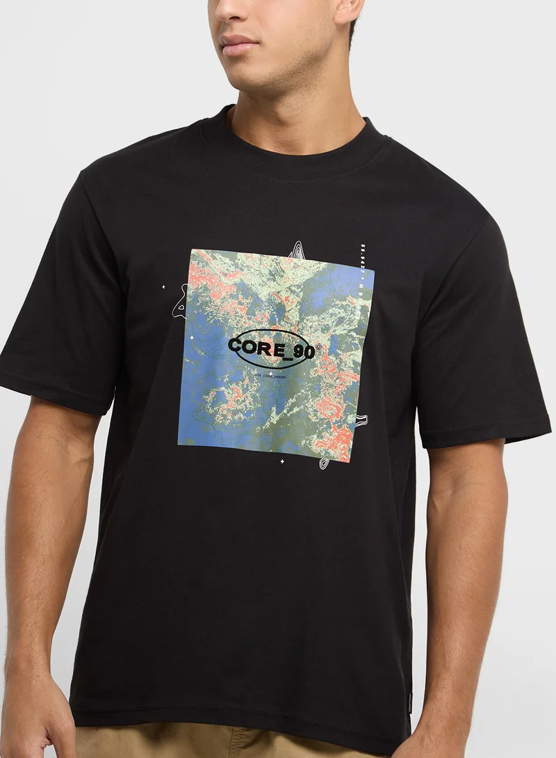 JACK & JONES Jcojudo Graphic Crew Neck  Short Sleeve T-Shirt