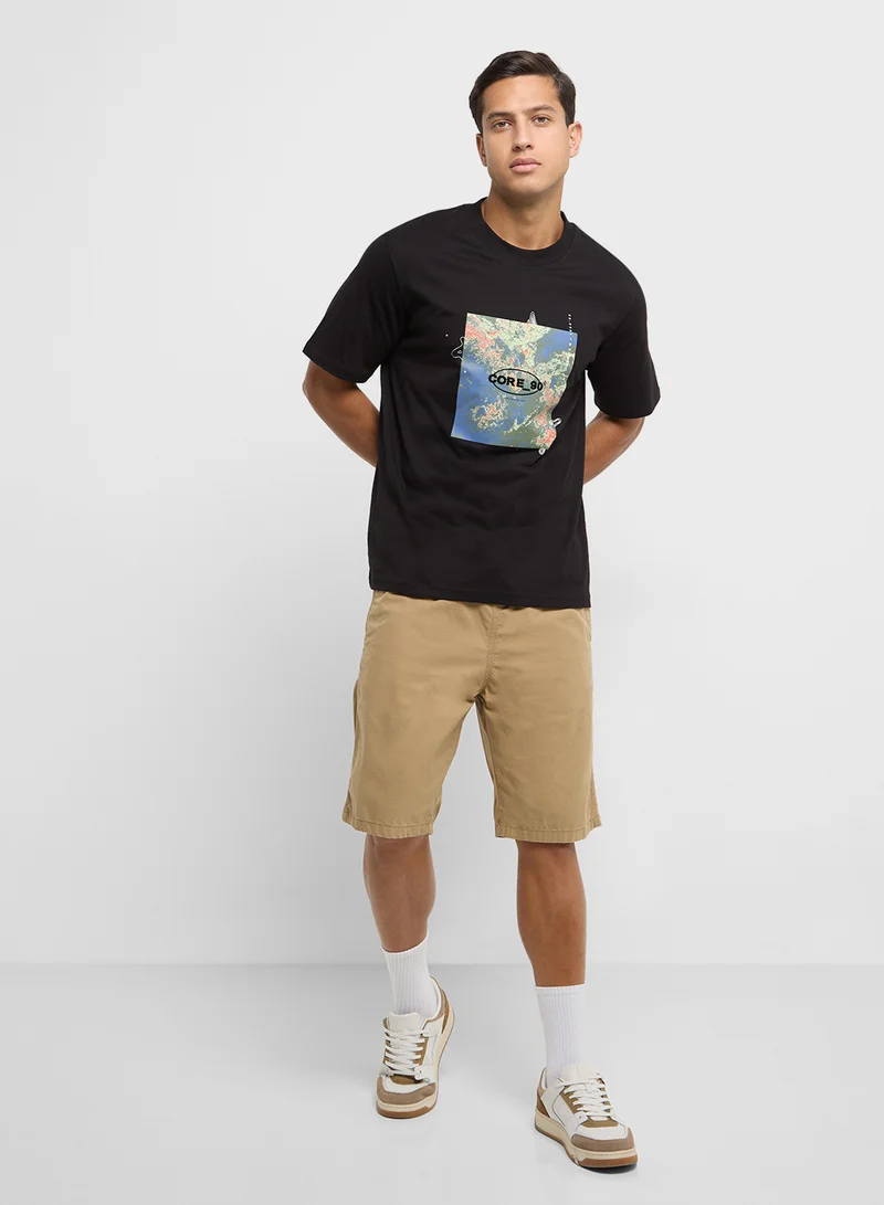 JACK & JONES Jcojudo Graphic Crew Neck  Short Sleeve T-Shirt