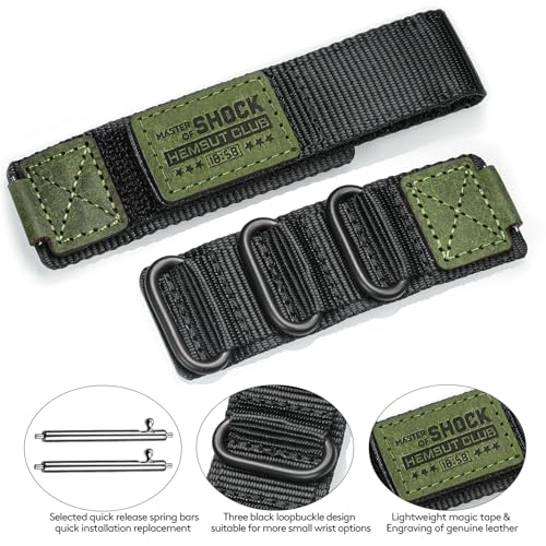 HEMSUT 18mm Tactical Nylon Strap for Casio Watches | Quick Release Military Style Shock-Resistant Band | Compatible with AE-1200, DW-H5600, F-91W, A168W & More - Image 5