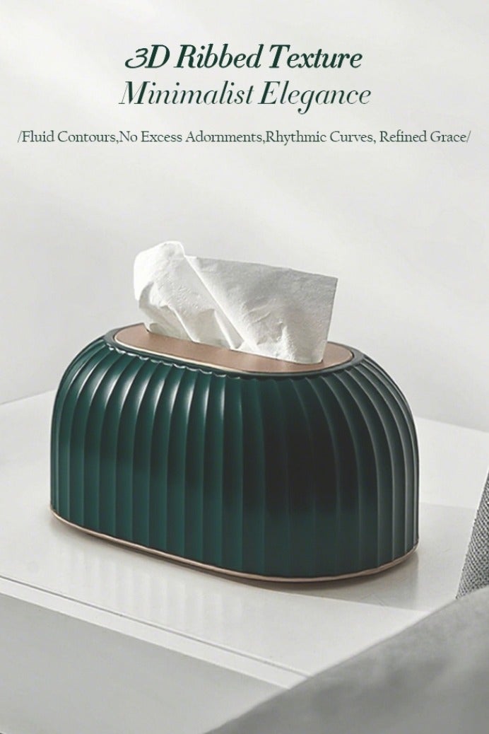 Sunnaltree Lift Tissue Box, Facial Tissue Case Dispenser, Rectangular Tissue Holder,Automatic Lift Paper Box, Bathroom Light Luxury Tissue Storage Box for Home Office Car Decoration(Green) - Image 5