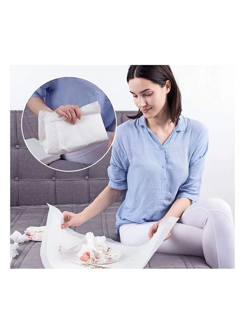 Cherry Medical Supply 40 Pieces Packed in 4 Pouches 60 cm x 90 cm Disposable Changing Pads for Baby Soft Ultra Absorbent Waterproof Large Diaper Changing Pad Liners Baby Changing Pad Cover Bed Pads - Image 4