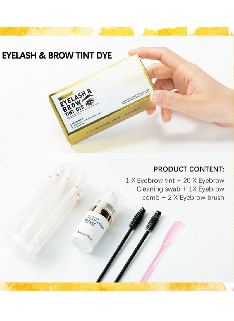 ibcccndc - Eyebrow Eyelash Color Kit Eyebrow Dye Kit DIY Brow Eyelash Tint Eyebrow Tint Kit Professional Sweatproof Long Lasting Lash Brow Coloring Kit Lashes Eyebrow Color - Image 1
