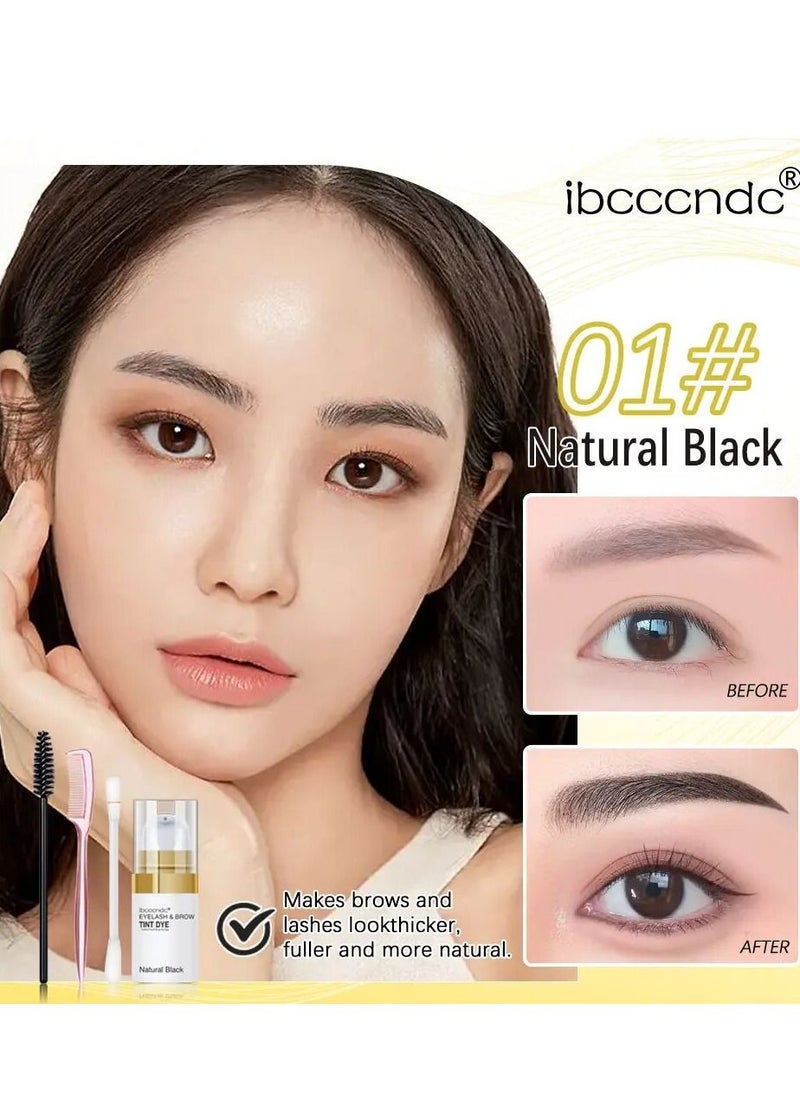 ibcccndc - Eyebrow Eyelash Color Kit Eyebrow Dye Kit DIY Brow Eyelash Tint Eyebrow Tint Kit Professional Sweatproof Long Lasting Lash Brow Coloring Kit Lashes Eyebrow Color - Image 1