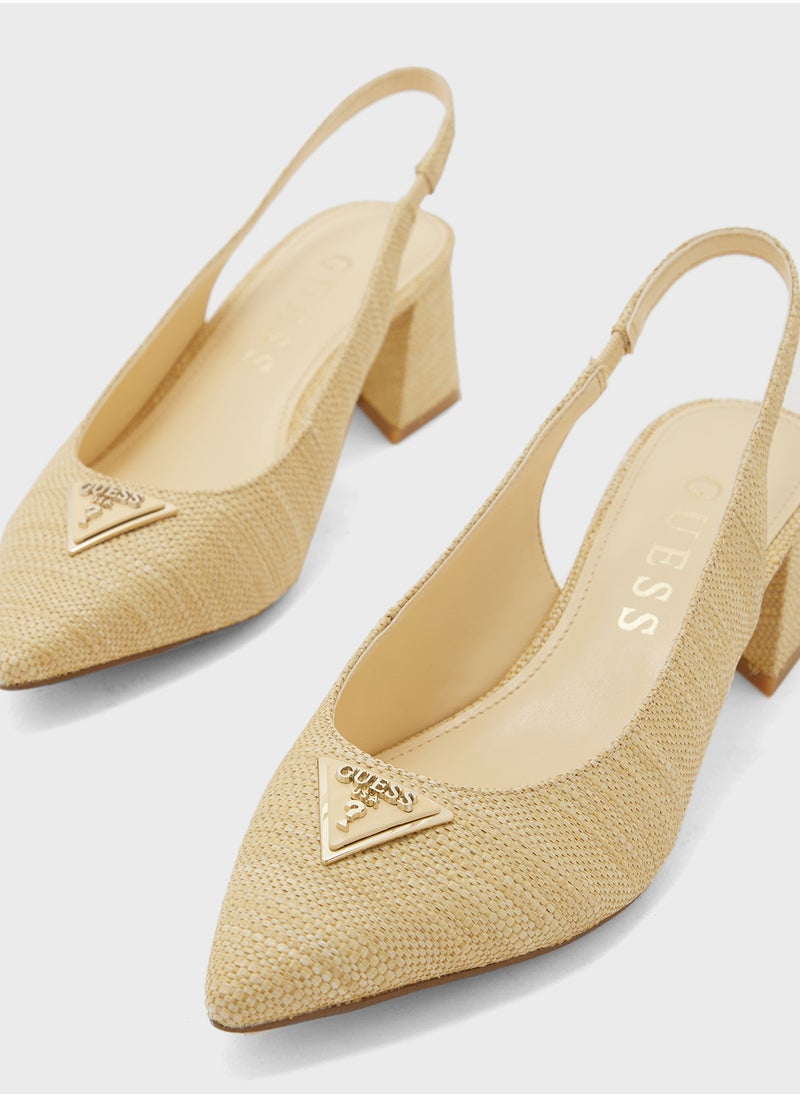 GUESS Ankle Strap Pointed Toe Mid Heel  Pumps  - Image 4