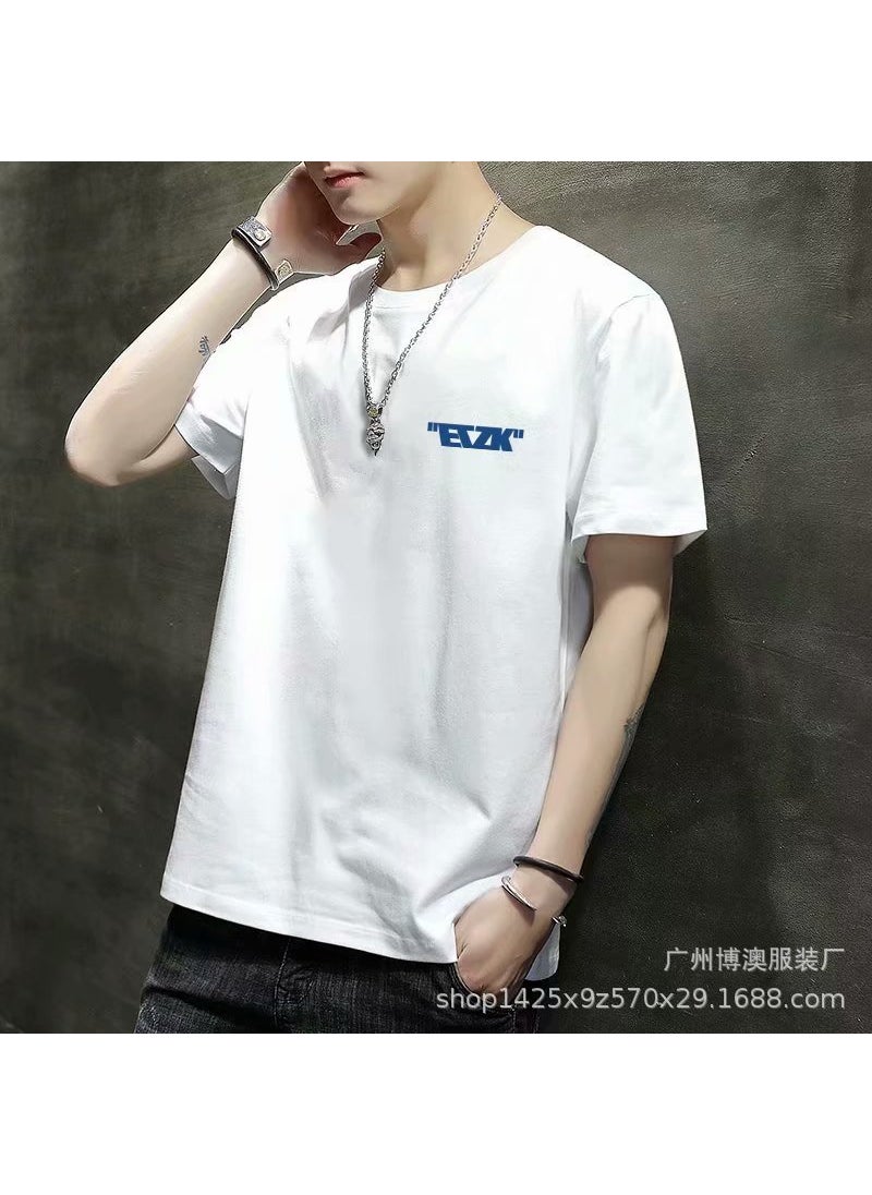 2021 Summer New Mens Short Sleeve Thin Round Neck Slim Fit Sports Base Layer Top Trendy Youth Top Small ET White - pzsku/ZB90F32FF754C27ECC78EZ/45/_/1741689161/01fa681f-ec03-432a-95ed-8201ce491a0a