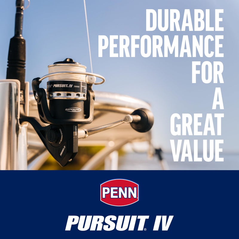 PENN 7â€™ Pursuit IV 2-Piece Fishing Rod and Reel (Size 4000) Nearshore/Offshore Spinning Combos, 7â€™, 1 Graphite Composite Fishing Rod with 5 Reel, Durable and Lightweight, Black/Silver - Image 2