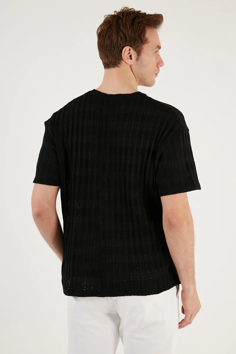 Buratti Cotton Blended Crew Neck Regular Fit T Shirt Men's T Shirt CF24S218001