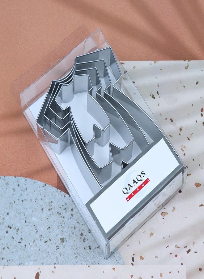 QAAQS Romper Cookie Cutter Set - 5 inch, 4 inch, 3 inch, 2 inch - 4 Piece Baby Romper Onesie Cookie Cutters Shapes Molds - Stainless Steel - Image 5