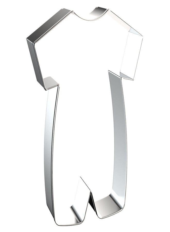 QAAQS Romper Cookie Cutter Set - 5 inch, 4 inch, 3 inch, 2 inch - 4 Piece Baby Romper Onesie Cookie Cutters Shapes Molds - Stainless Steel - Image 4