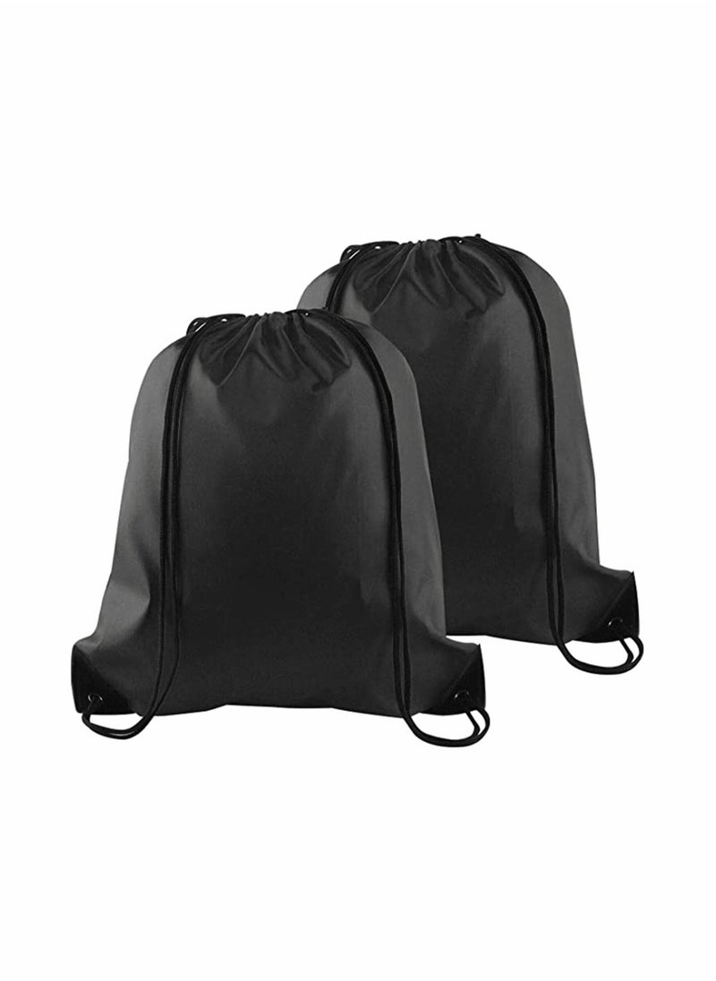 SYOSI 2 Pack Drawstring Backpack Bags String Backpack Bulk Tote Sack Cinch Bag Sport Bags, for School Gym Traveling Yoga Beach Storage Gift  - Image 1