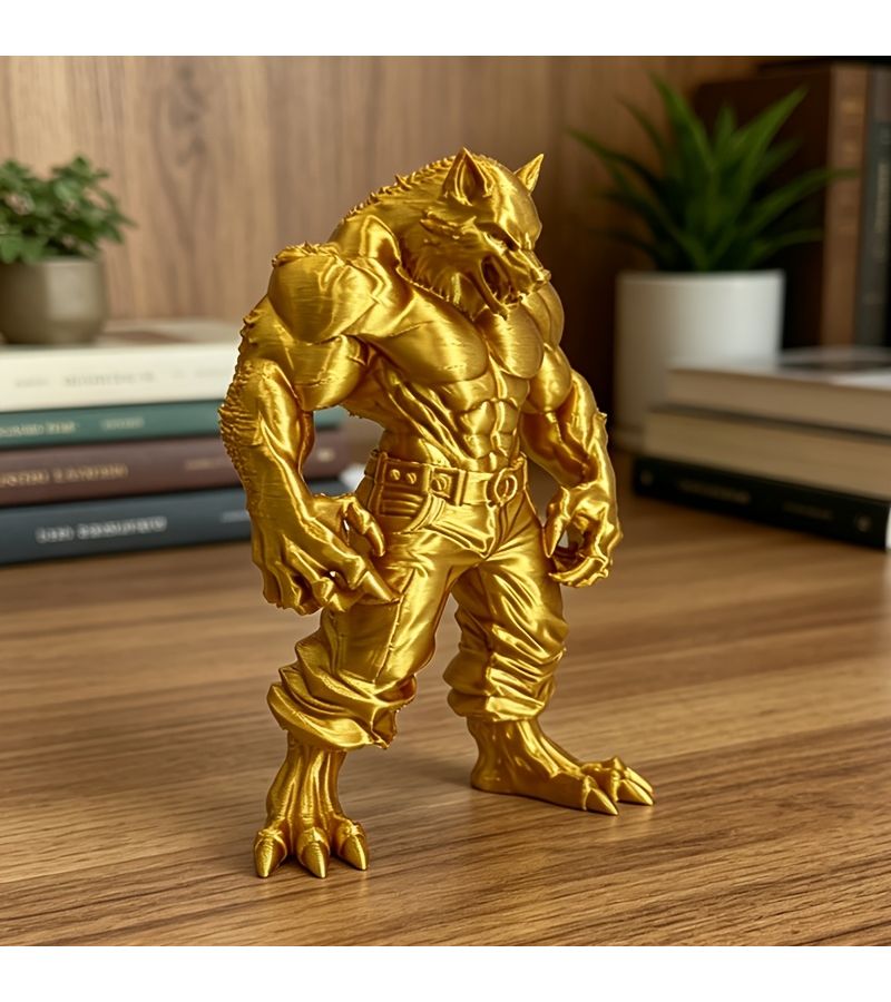 1 Pc Yao Gray Werewolf High Detail Collectible Figurine Muscular Werewolf Art Sculpture Fantasy Trendy Ornament For Living Room Entrance Display Cabinet Studio Entertainment Space - Image 4