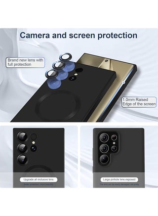 Samsung Galaxy S24 Ultra Case with Full Camera Lens Protection, Soft TPU Anti-Scratch Shockproof Phone Case with Wireless Charging for Samsung Galaxy S24 Ultra 5G, Black - view 2