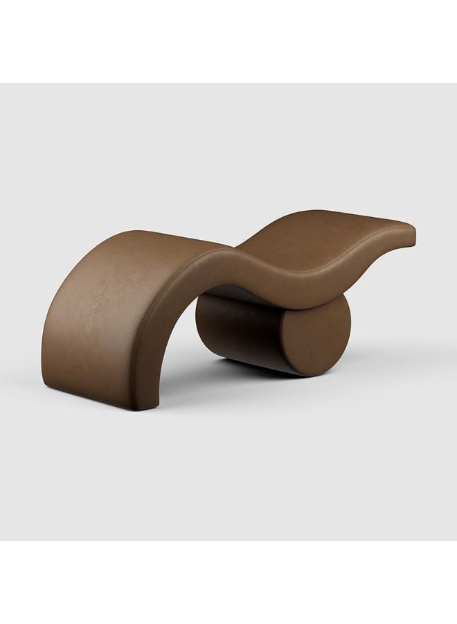 Poppins Home Poppins HOME S-Shaped Clinical Sofa Bench (Brown)  - Image 1