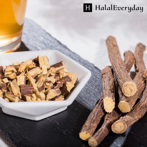 HalalEveryDay African Chew Sticks - Natural Licorice Root Sticks - 100 grams (1/4 lb) Approximately 10-15 Pieces - Assorted Length - All Natural, Vegan, Halal - Image 2
