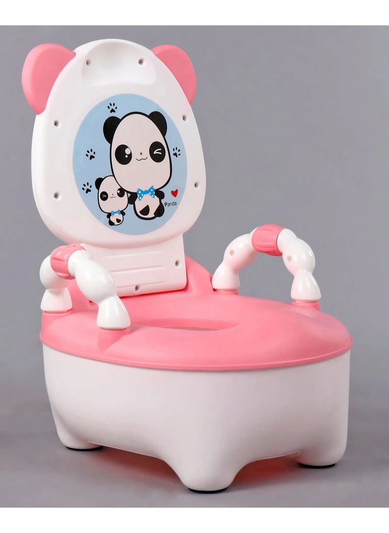 babyhug Babyhug Little Panda Potty Chair, Comfortable and Easy Clean, High Back, 12 Months to 3 Years, 34 x 31 x 45 cm - Pink 