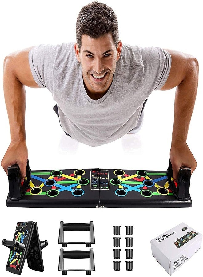 Sixfire Pushup Board, 15 in 1 Push up board for men, push up bar, push up stand, pushup bars, gym equipment for men, excersing equipment, chest workout equipment (Black) (Push up board) - Image 1