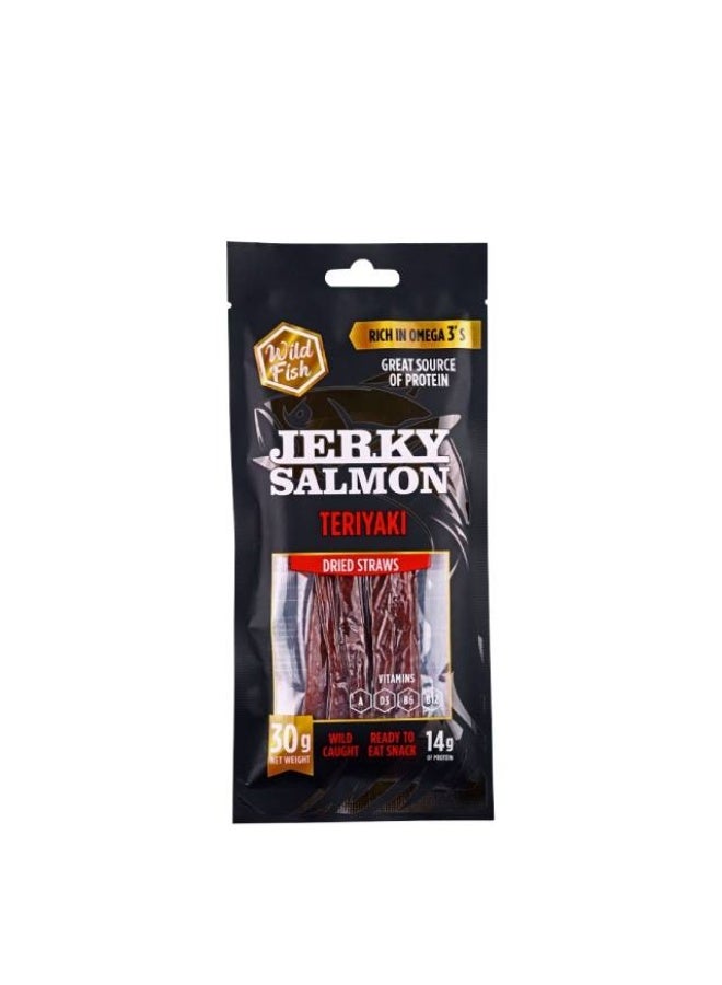 Salmon Jerky, Teriyaki Straws - 30g, Russia