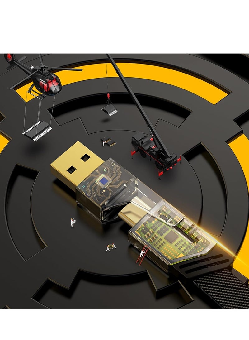 ELTRAZONE كابل بيانات معدني سريع قابل للتحويل 4 في 1 - 65 واط USB-C، USB-A، كابل شحن متعدد لأجهزة iPhone، iPad، MacBook Pro، AirPods، Samsung وأجهزة Android (1.2م) - Image 5