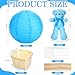 Baquler 12 Sets Baby Shower Hot Air Balloon Table Centerpieces DIY Paper Lanterns Stuffed Plush Bear Wooden Baskets for Wedding Birthday Gender Reveal BlueSolid Style - Image 4